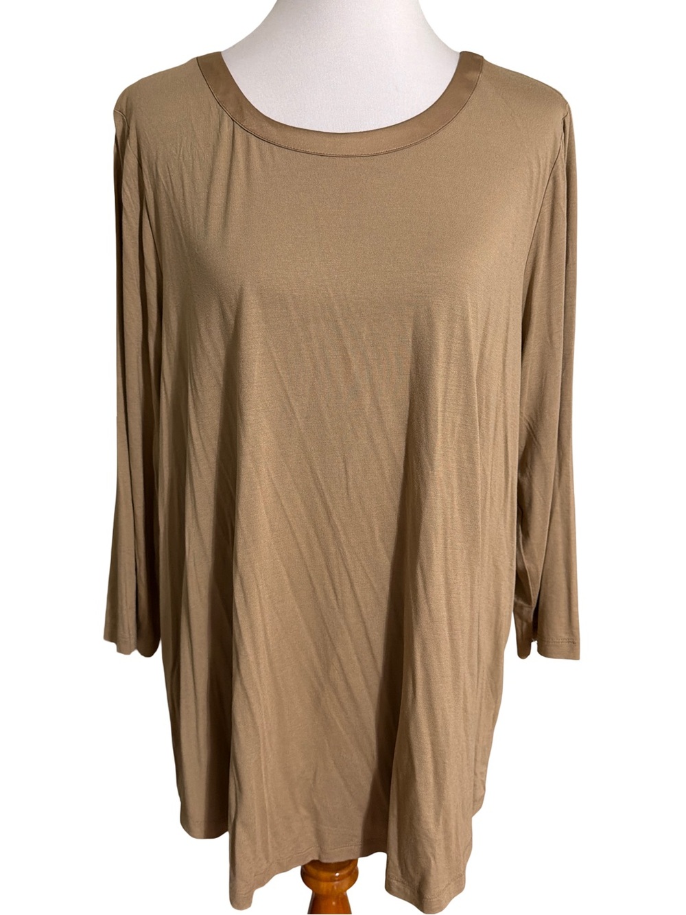JM Collection Tan Long Sleeve Tunic